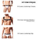 Kit 2 Jockstraps + Harness Masculino