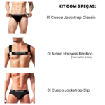 Kit 2 Jockstraps + Harness Masculino